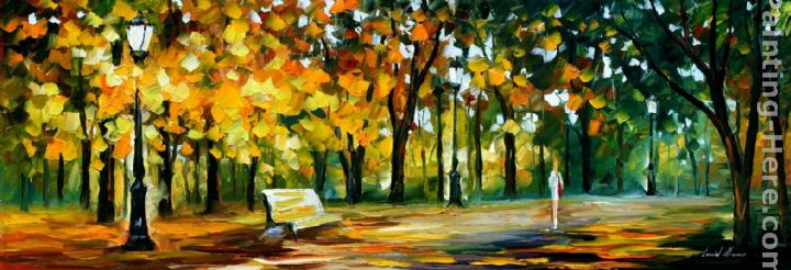 IN THE OLD PARK painting - Leonid Afremov IN THE OLD PARK art painting